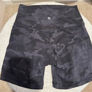 lululemon athletica Black Camo Bike Shorts